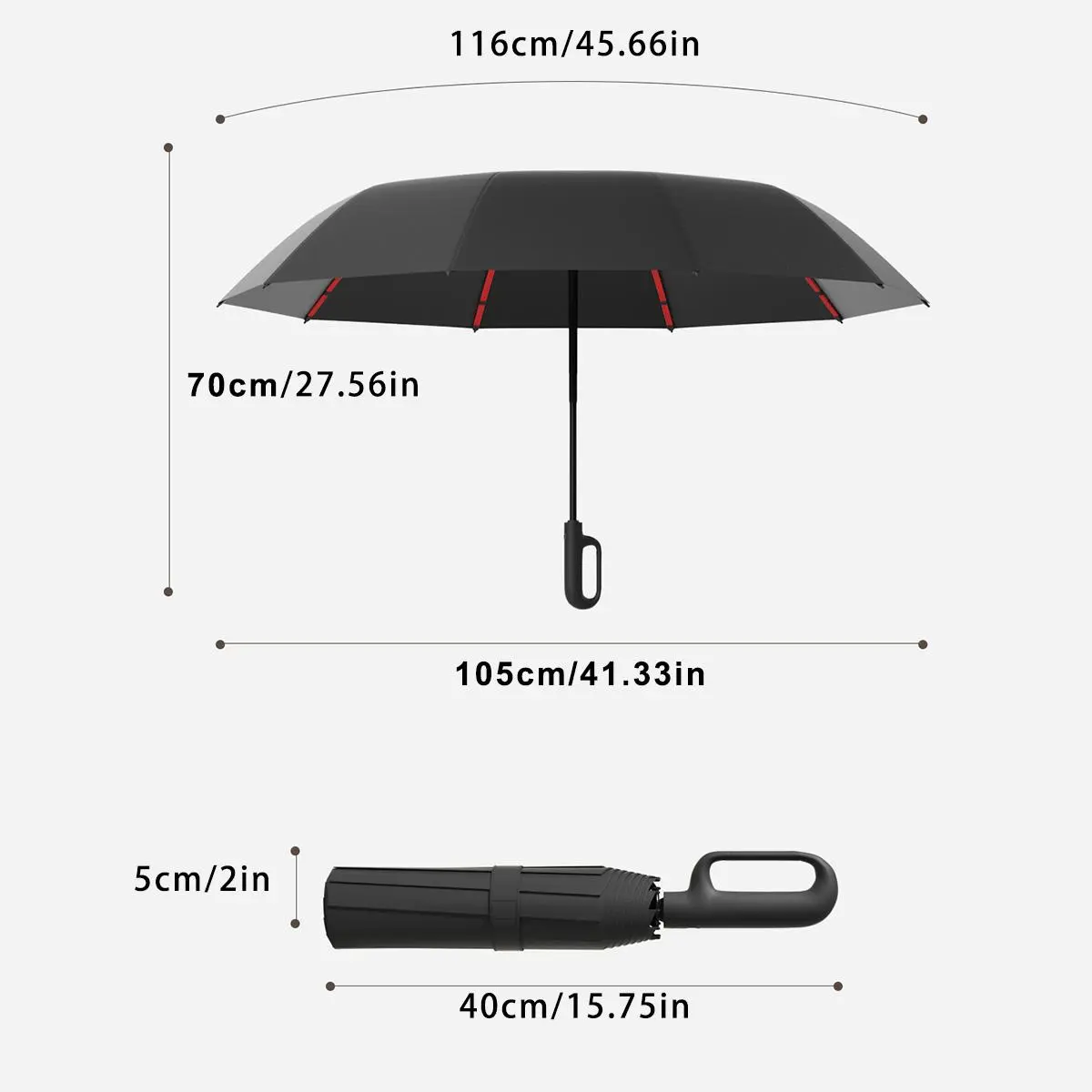 Automatic Folding Umbrella, 1 Count/60Pcs Portable Rain Umbrella with Loop Buckle, Windproof & Waterproof Umbrella for Men & Women #GLOBAL PICKS