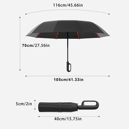 Automatic Folding Umbrella, 1 Count/60Pcs Portable Rain Umbrella with Loop Buckle, Windproof & Waterproof Umbrella for Men & Women #GLOBAL PICKS
