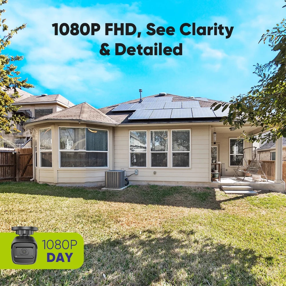 1080P Wired Home Outdoor Security Camera with EXIR Night Vision, IP66 Waterproof for Outdoor Indoor Video Surveillance- 4Pack