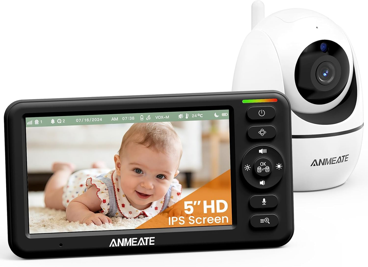 Baby Monitor with Camera and Audio – 720P Baby Camera No Wifi, 5