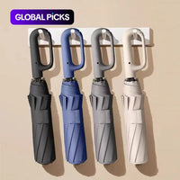 Automatic Folding Umbrella, 1 Count/60Pcs Portable Rain Umbrella with Loop Buckle, Windproof & Waterproof Umbrella for Men & Women #GLOBAL PICKS