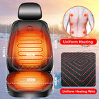 12-24V Heated Car Seat Cover 30' Fast Car Seat Heater Cloth/Flannel Heated Car Seat Protector 25W Seat Heating Cover Car Seat